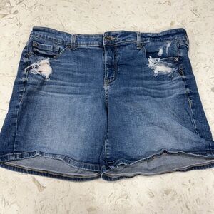 Torrid Distressed Blue Jean Shorts